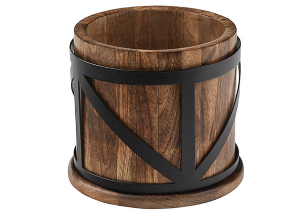 Wood & Metal Utensil Crock