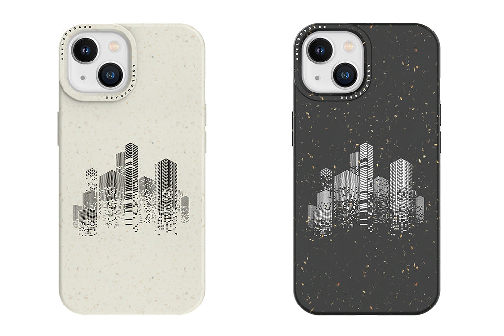 two pcs Skyscraper Pattern iPhone 14 max Cases
