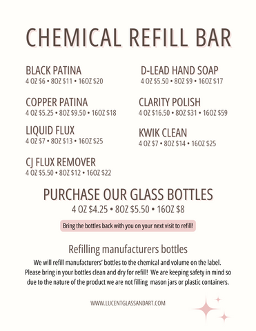 Chemical refill bar prices