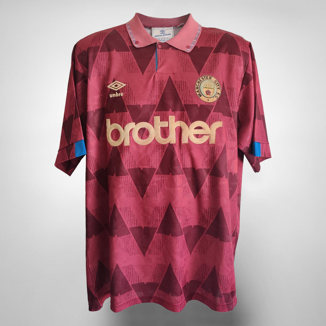 1989-1991 Manchester City Umbro Home Shirt - Marketplace | Classic
