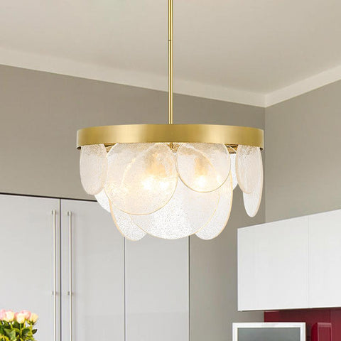 https://kitchenslights.com/products/modern-glass-disk-chandelier-with-brass-frame