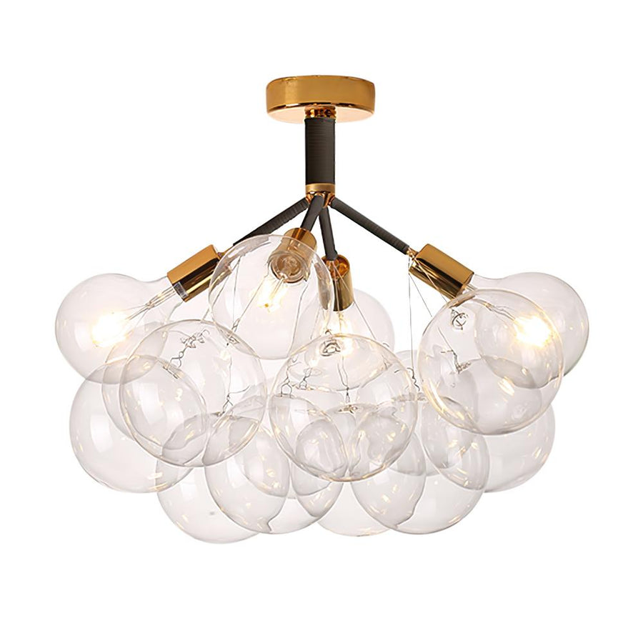 bubble glass flush mount light