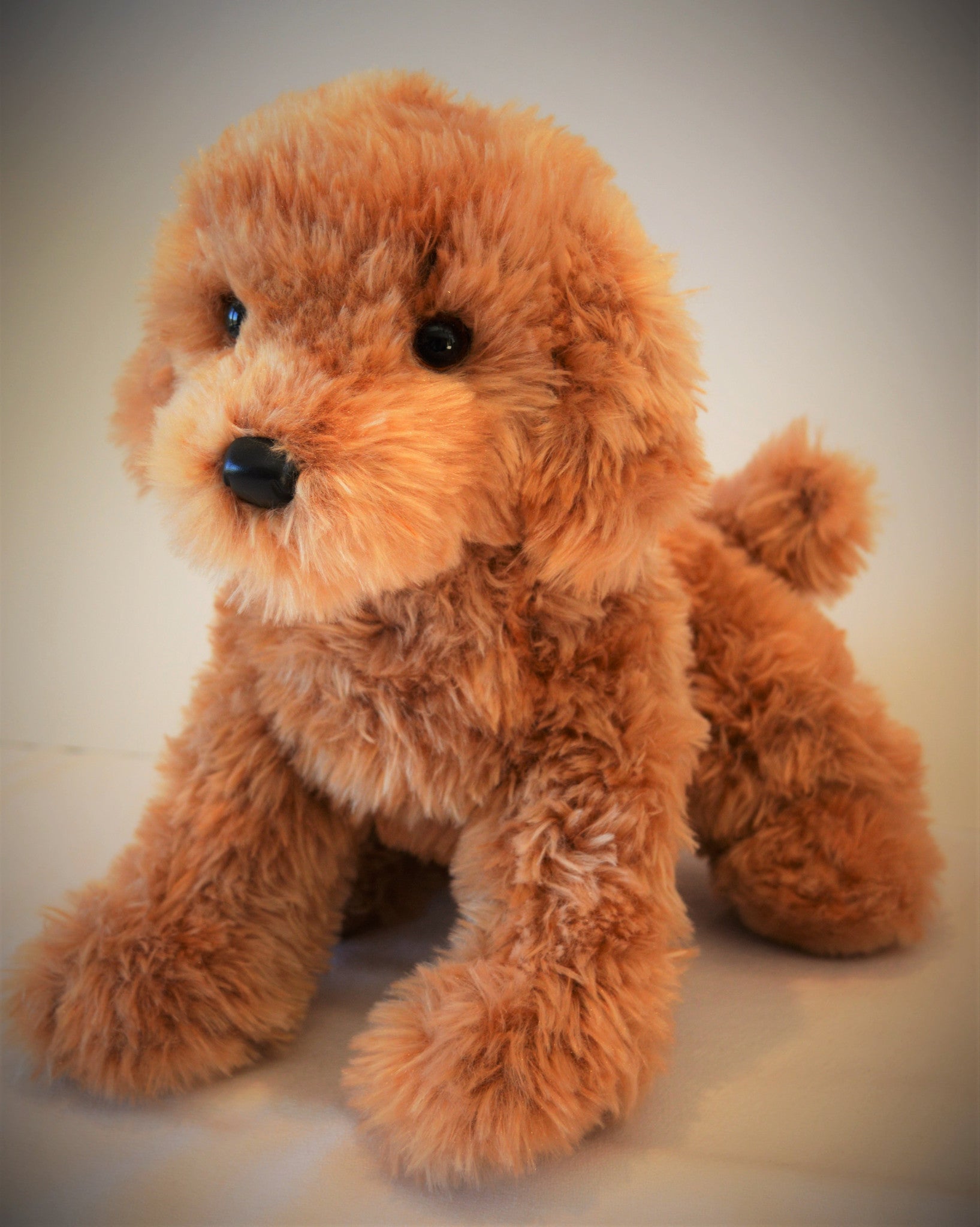 stuffed goldendoodle dog