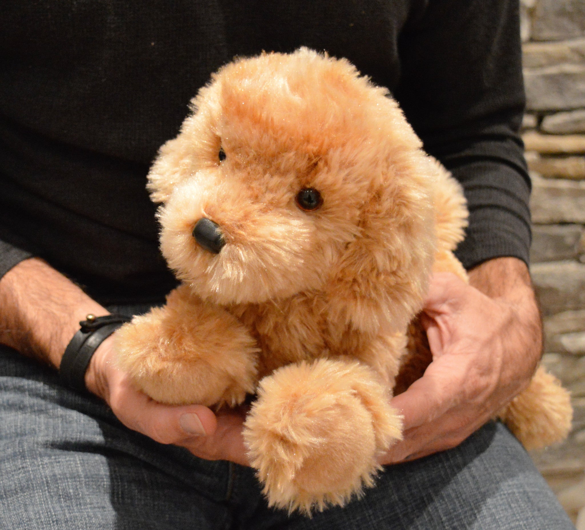 stuffed goldendoodle dog