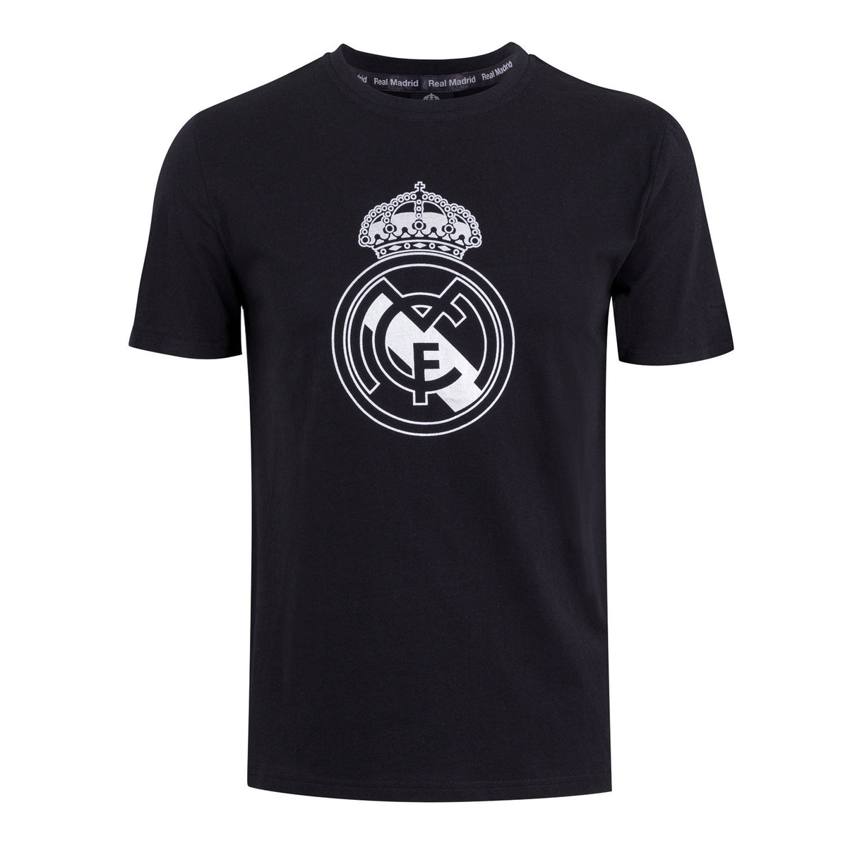 レアル マドリード Real Madrid ラウンドロゴtシャツ ブラック レアル マドリードcf Jpショップ