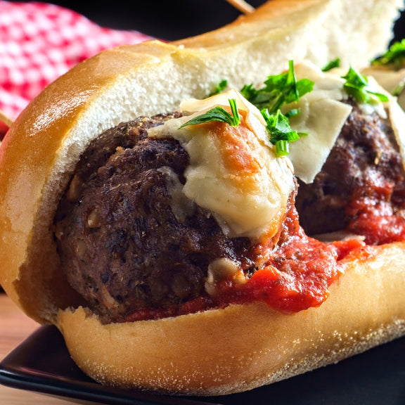 Meatball sub with Jar Goods tomato sauce