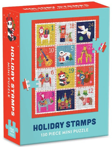 Galison Mudpuppy Holiday Stamps Mini Puzzle