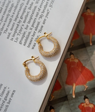 Load image into Gallery viewer, Pave Mini Martina Hoops
