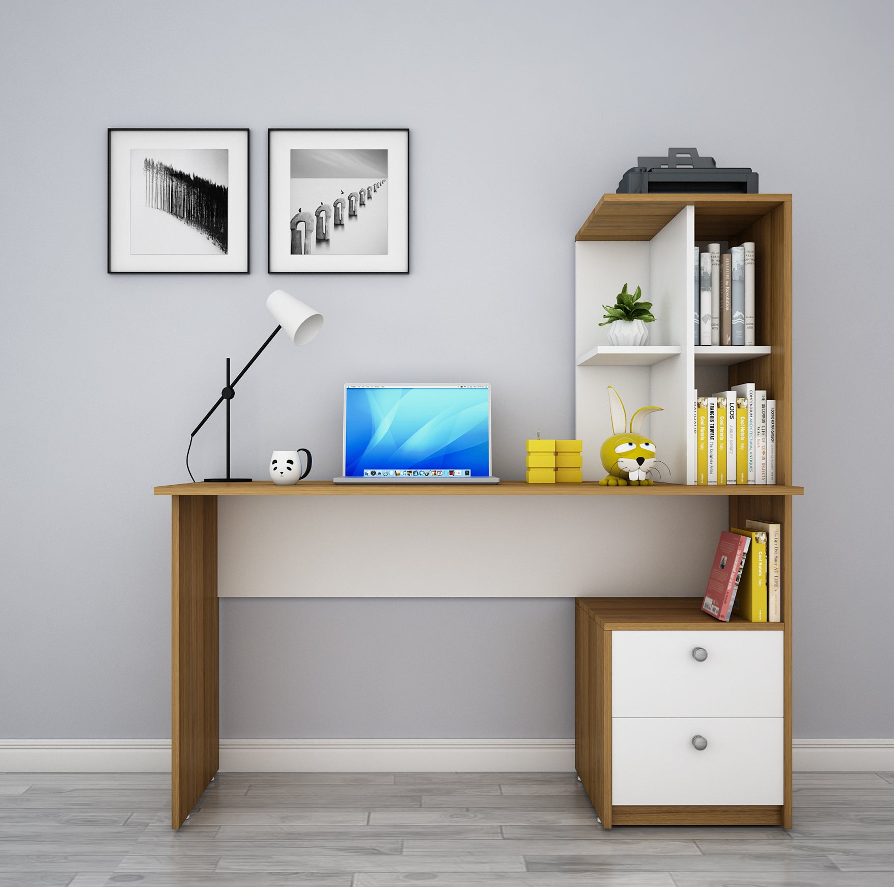 big wooden study table