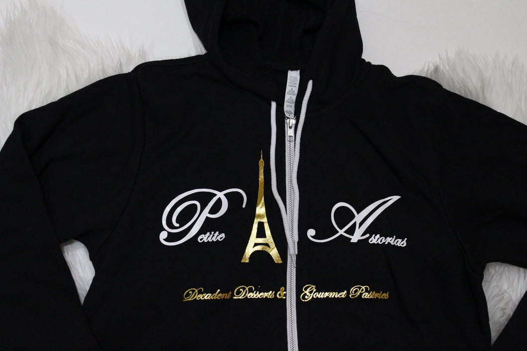 petite black hoodie