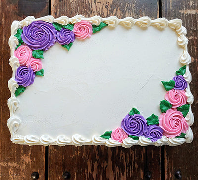 Half Sheet Ocean Breeze Flower Garden Cake – Country Cakes & Bakes