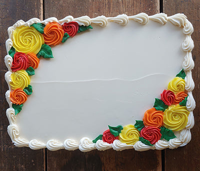 Half Sheet Pretty Princess Flower Garden Cake – Country Cakes & Bakes