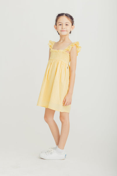 Yellow Shirred Ruffle Cami Dress Kids - Mossimo PH
