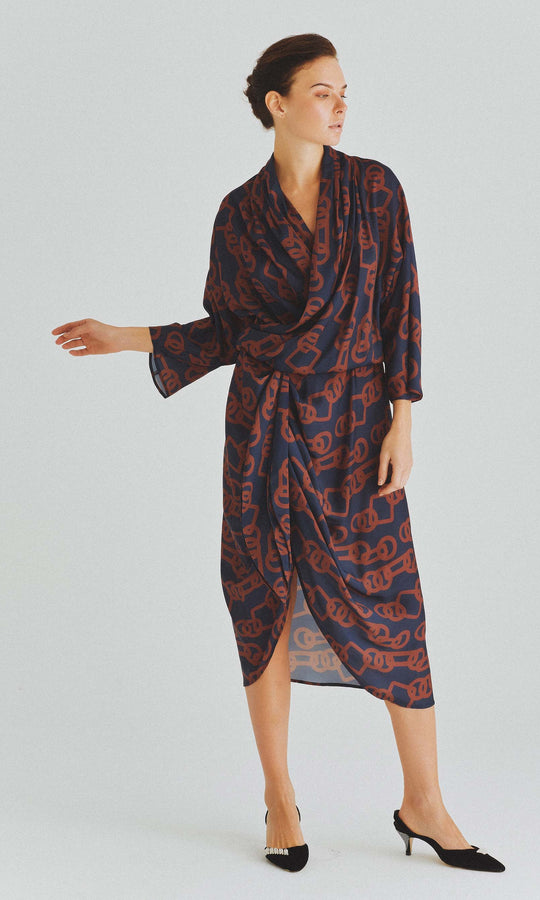 Roman Asymmetrical Wrap Dress. 2