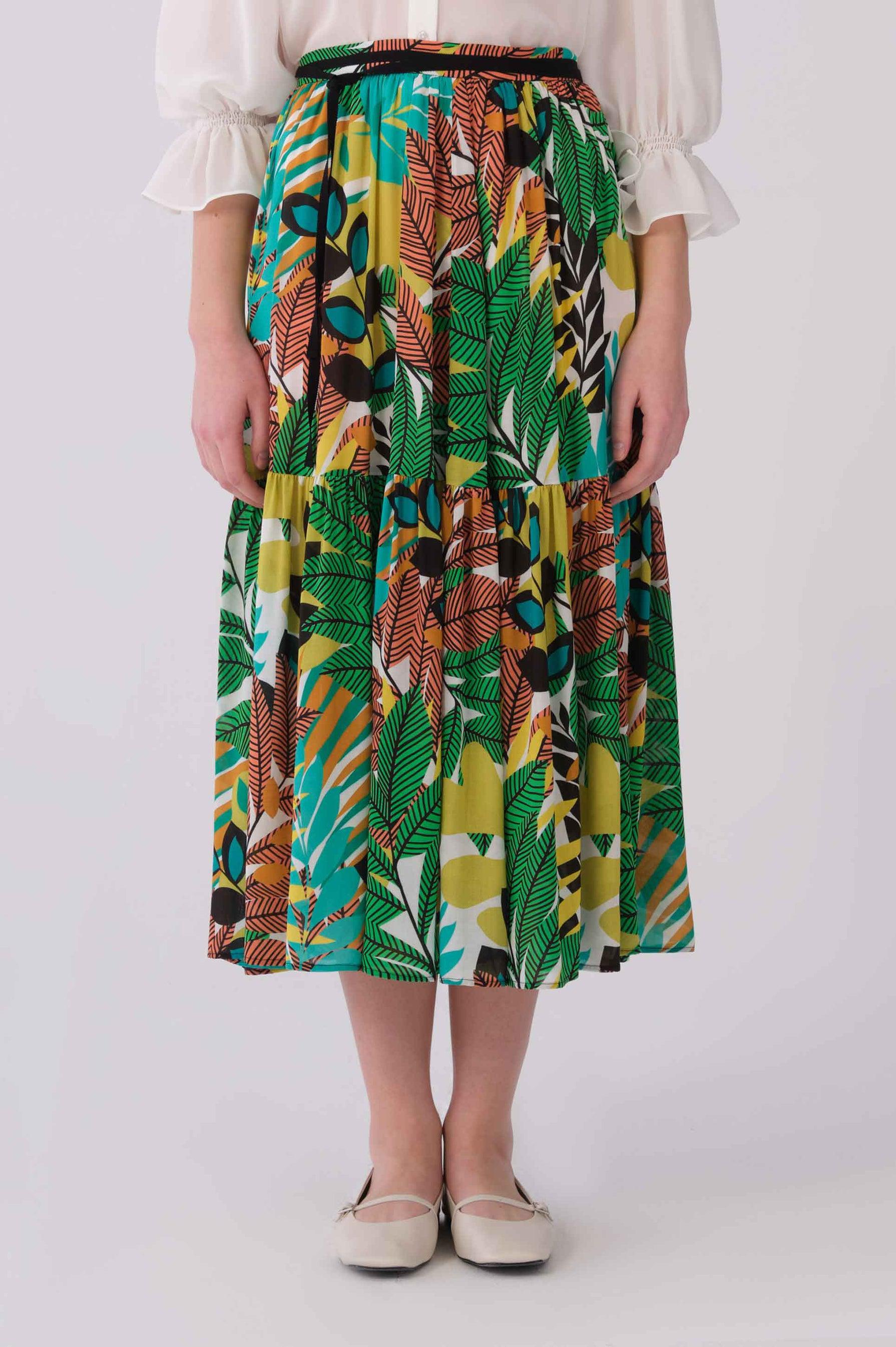 Roman Tropical Maxi Skirt. 1