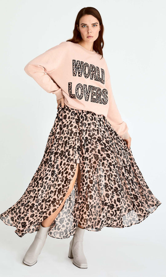 Roman Sheer Leopard Maxi Skirt. 1
