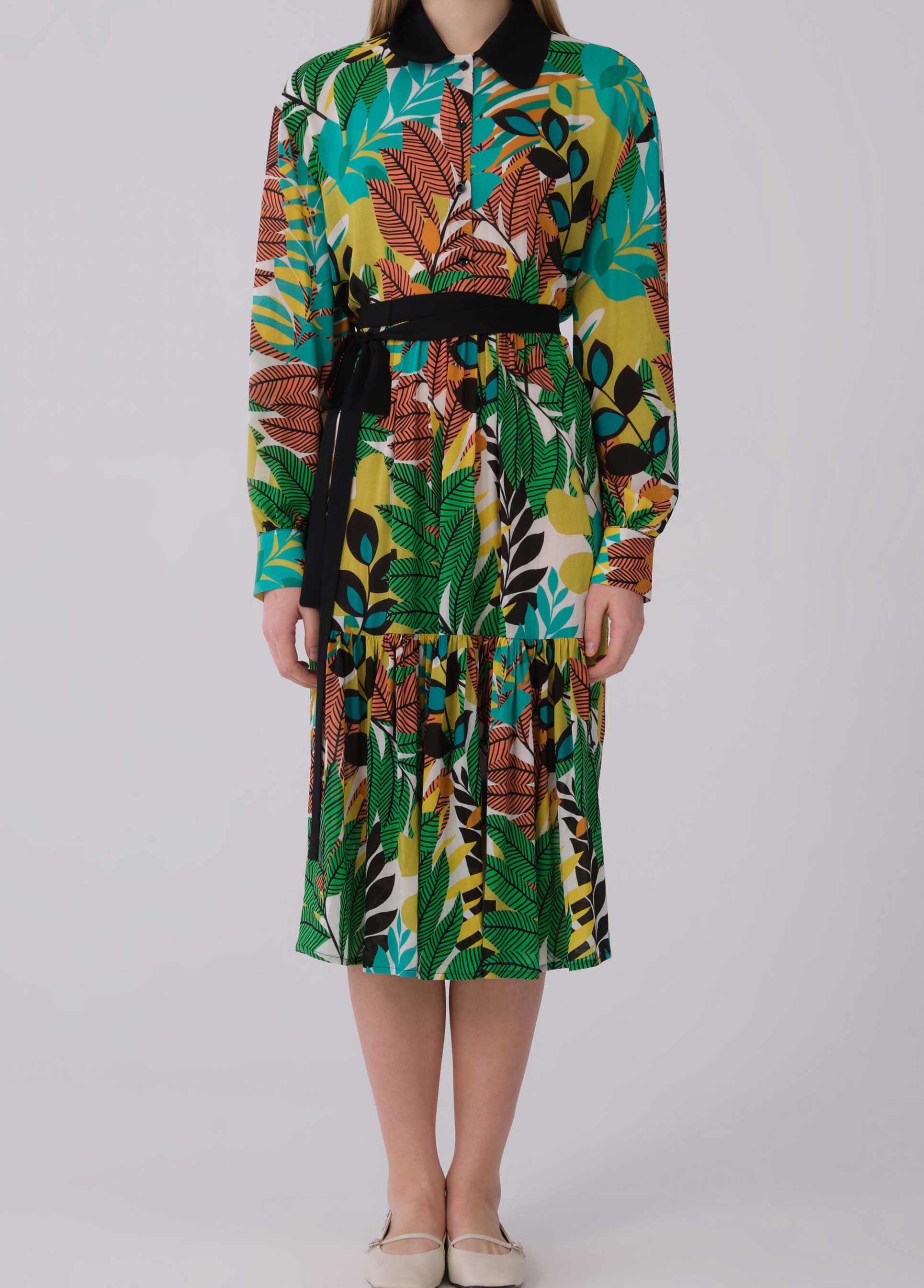 Roman Tropical Midi Dress. 1