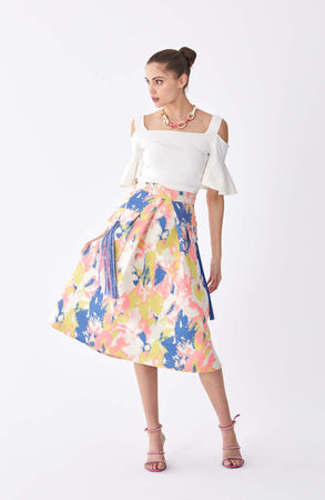 Roman Watercolor Pocket Detail Skirt. 1