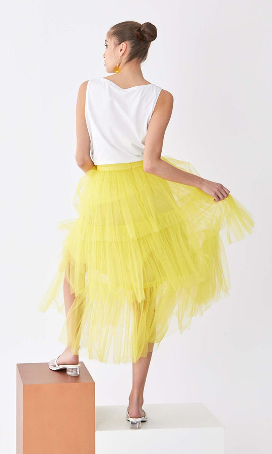 Roman Lemon Tiered Tutu Skirt. 2