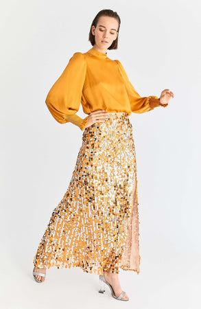 Roman Gold Sequined Skirt. 1