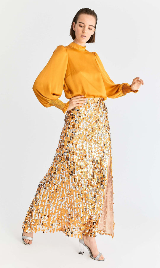 Roman Gold Sequined Skirt. 1