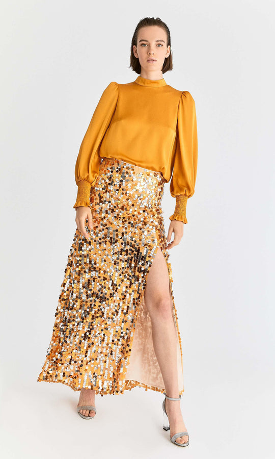 Roman Gold Sequined Skirt. 2