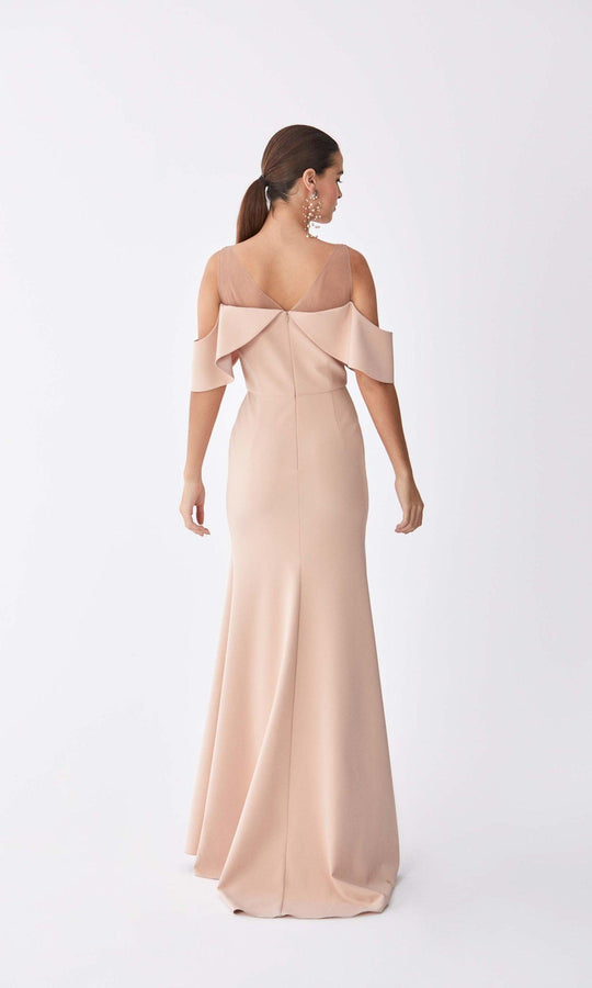 Roman Powder Cold Shoulder Gown. 2