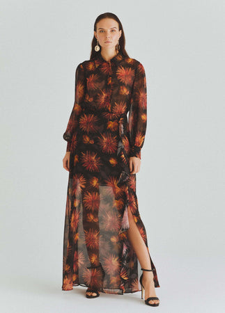 Roman Floral fall dress. 1