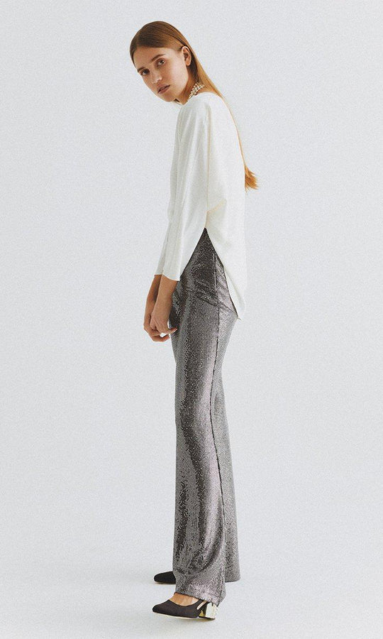 Roman Silver Retro Wide Leg Pant. 2