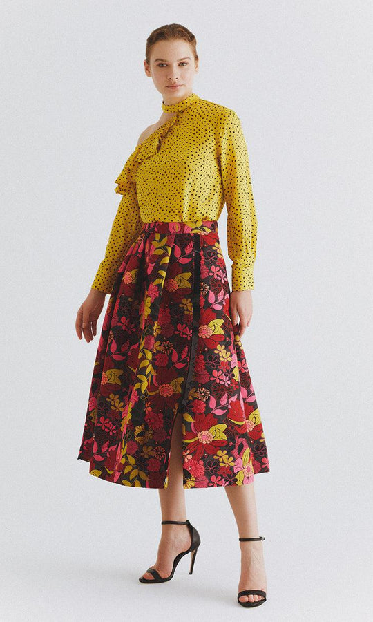 Roman Warm Floral Tea Skirt. 1
