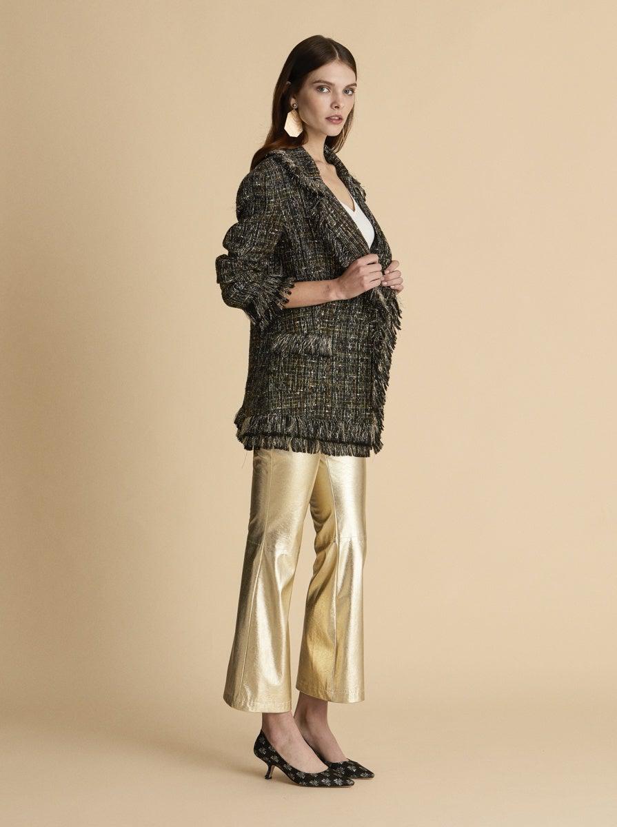 Roman Tweed Fringe Coat. 1