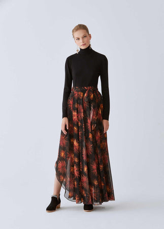 Roman Sheer Bloom Print Maxi. 1