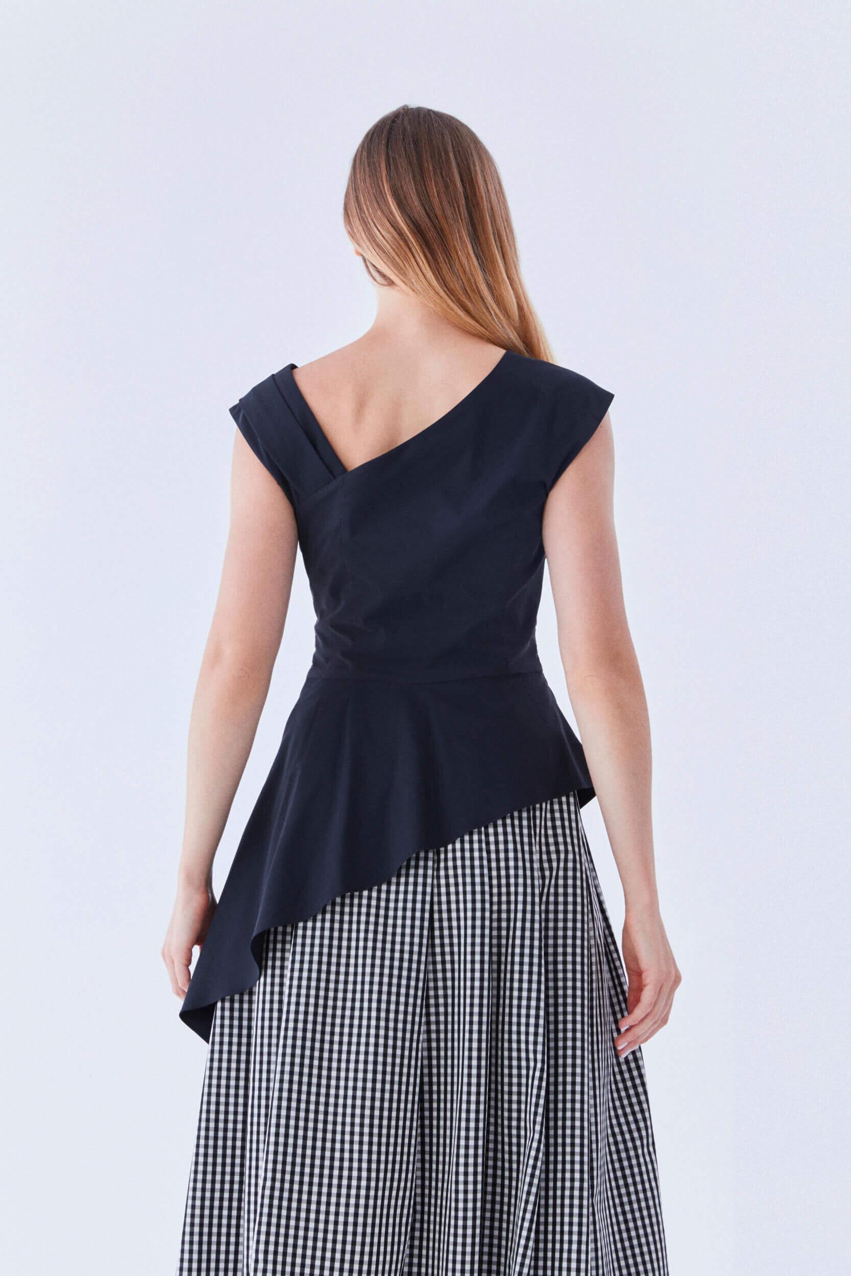 Asymmetric Ruched Blouse