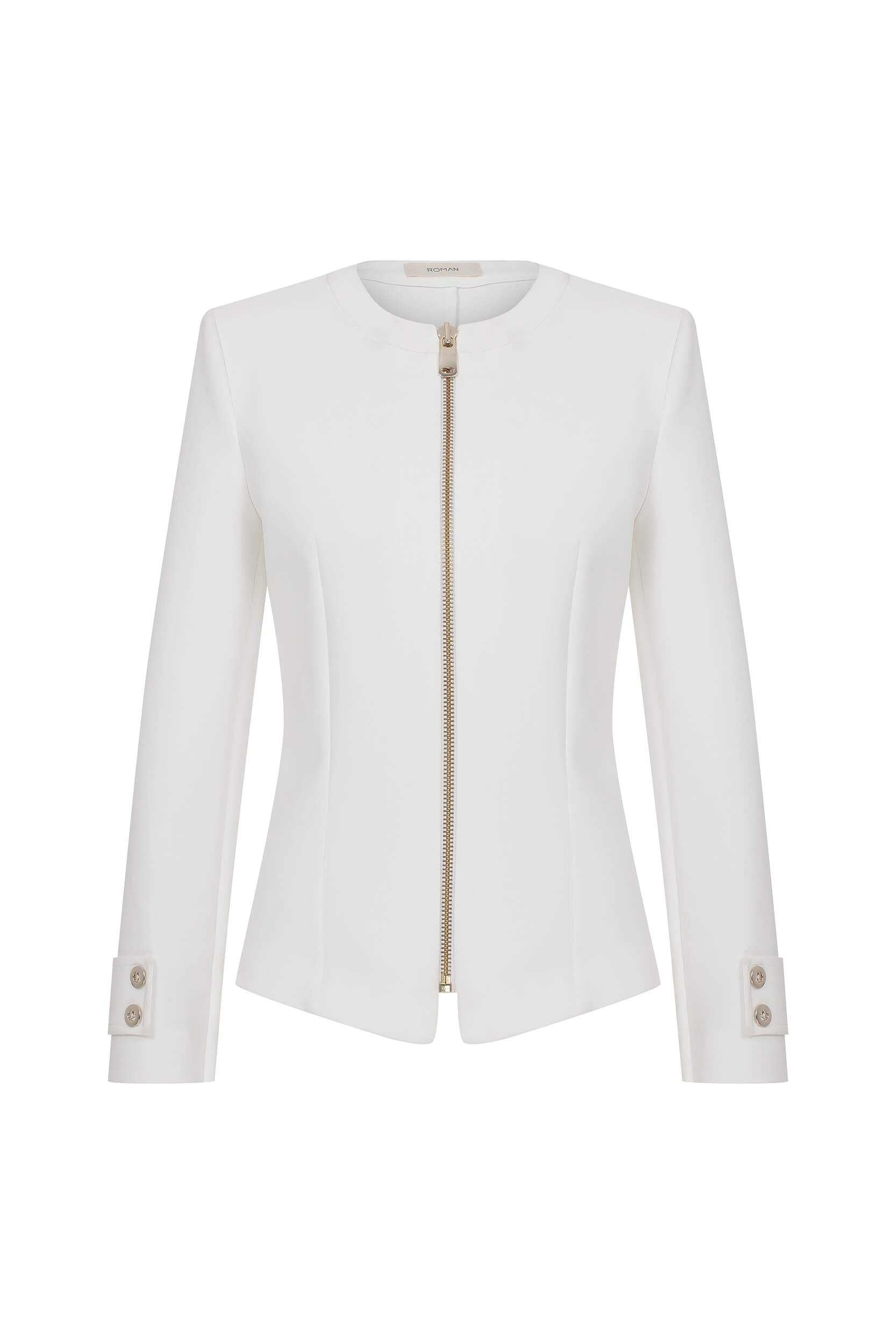 Gold Zipper Detailed Jacket | Shop Sophisticated Women's Clothing