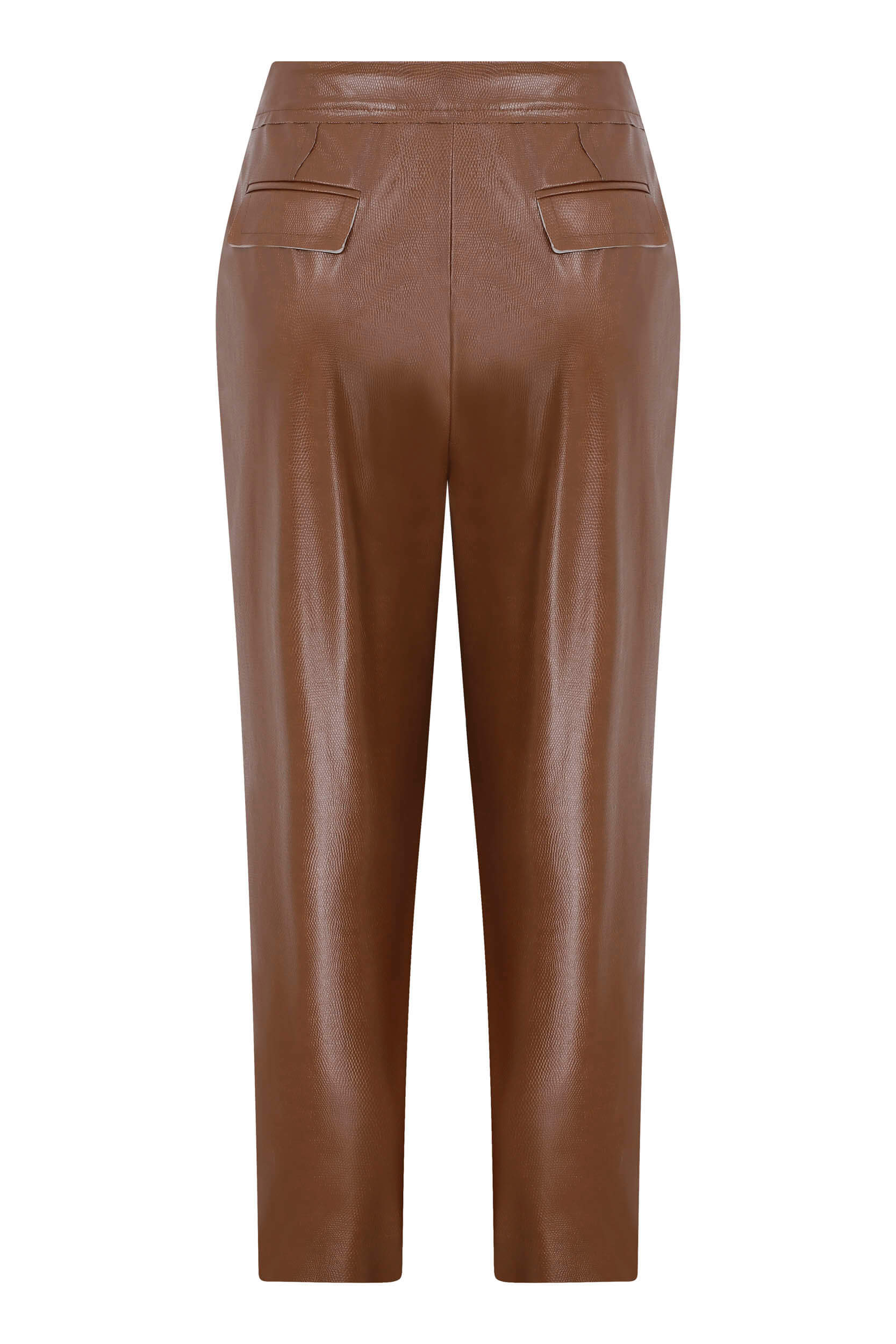 Faux Leather Pegged Trousers