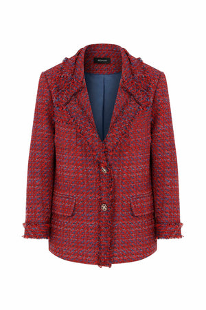 Roman Detailed Collar Jacket - Red. 1