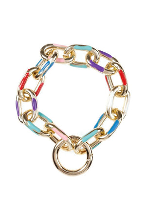 Roman Colorful Thick Chain Bracelet. 1