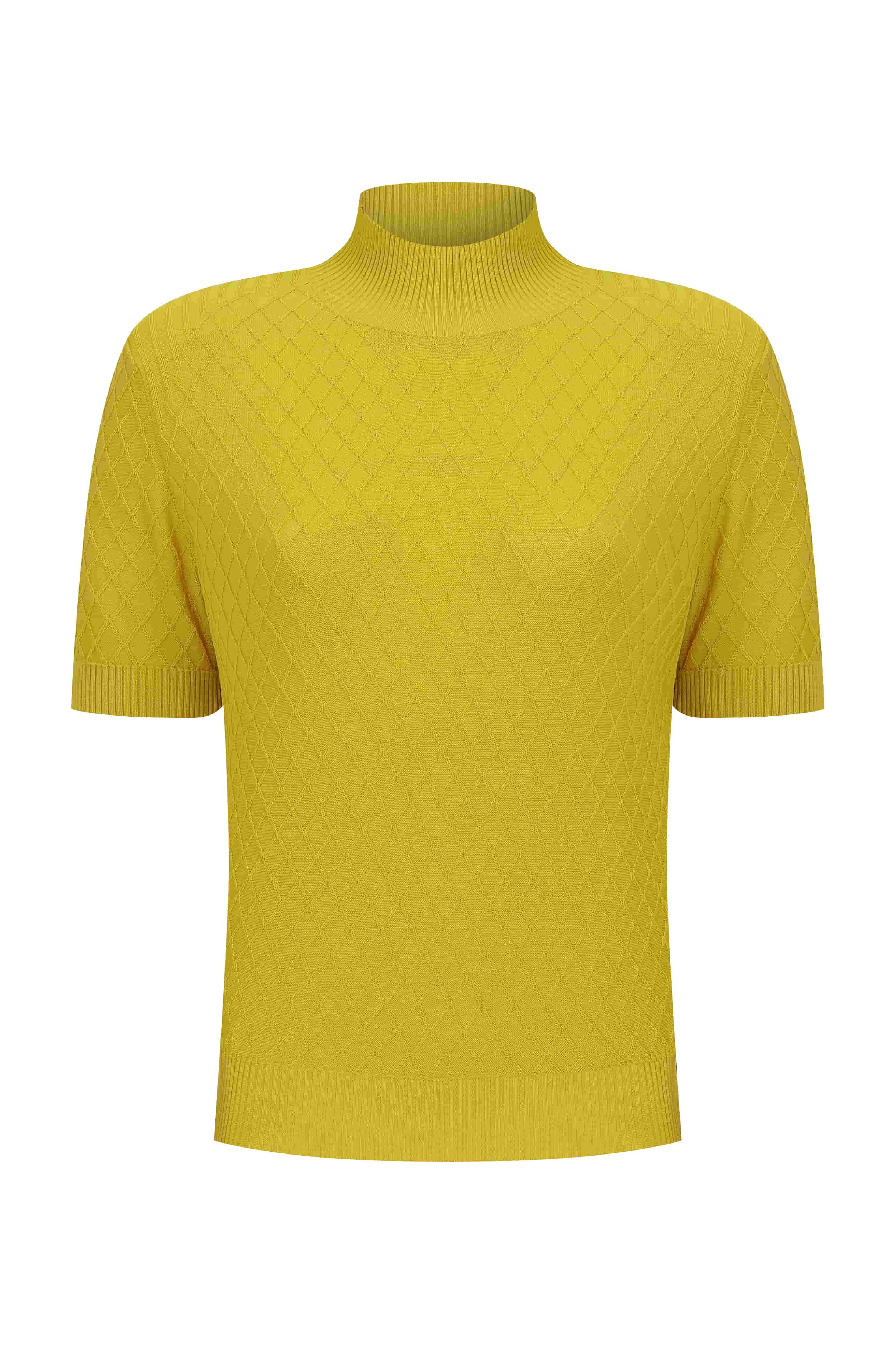 Roman Yellow Turtleneck Women's Knitwear. 2