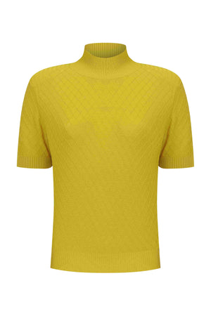 Roman Yellow Turtleneck Women's Knitwear. 1