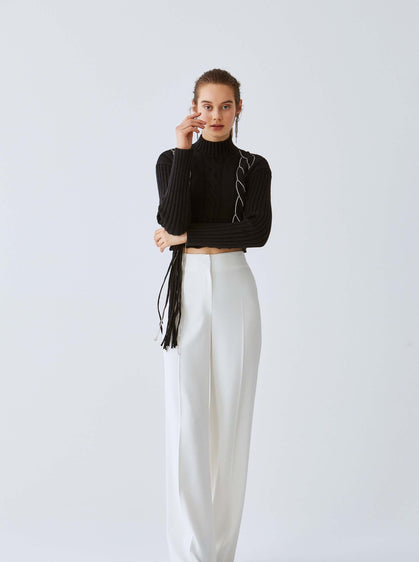 roman black trousers