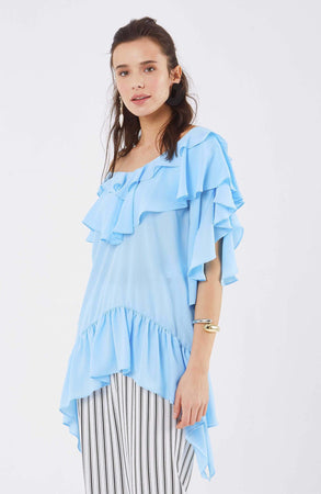 Roman Airy Summer Flounce Top. 1