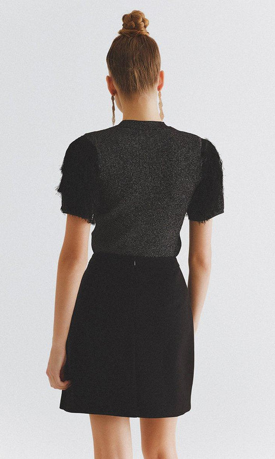 Roman Classic Black Mini Skirt. 2