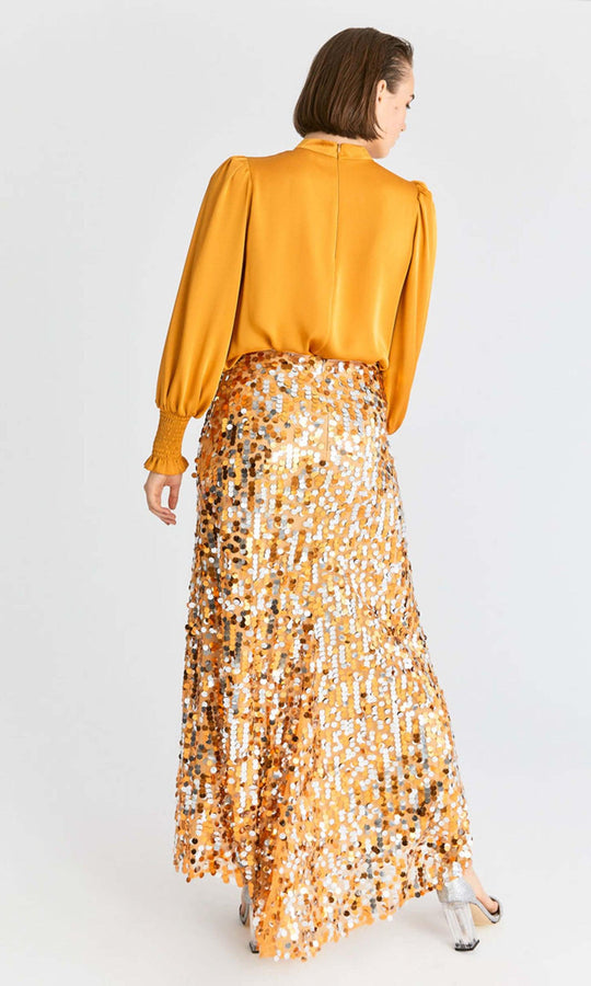 Roman Gold Sequined Skirt. 4