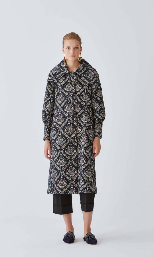 Roman Royal Navy Motif Longline Coat. 2