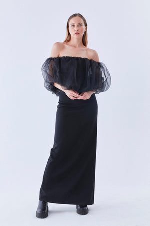 Roman Black Sleeveless gown. 1