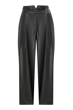 Roman Pleather Black pants with belt. 1