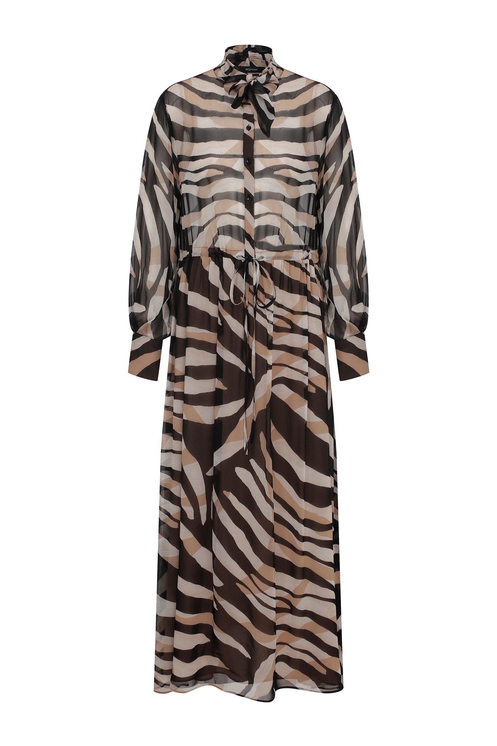 Roman Exotic Tiger Print Dress. 2