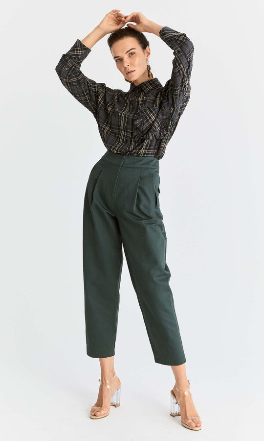 Roman Cropped Boxy Fit Structured Pant. 2