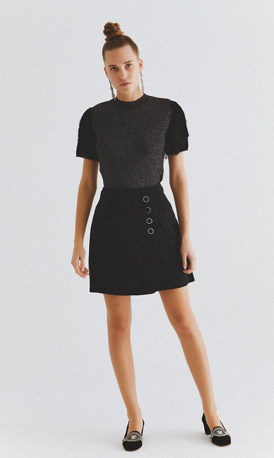 Roman Classic Black Mini Skirt. 1