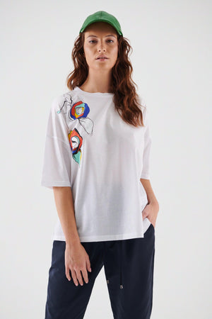 Roman Abstract Floral Women's T-shirt. 1